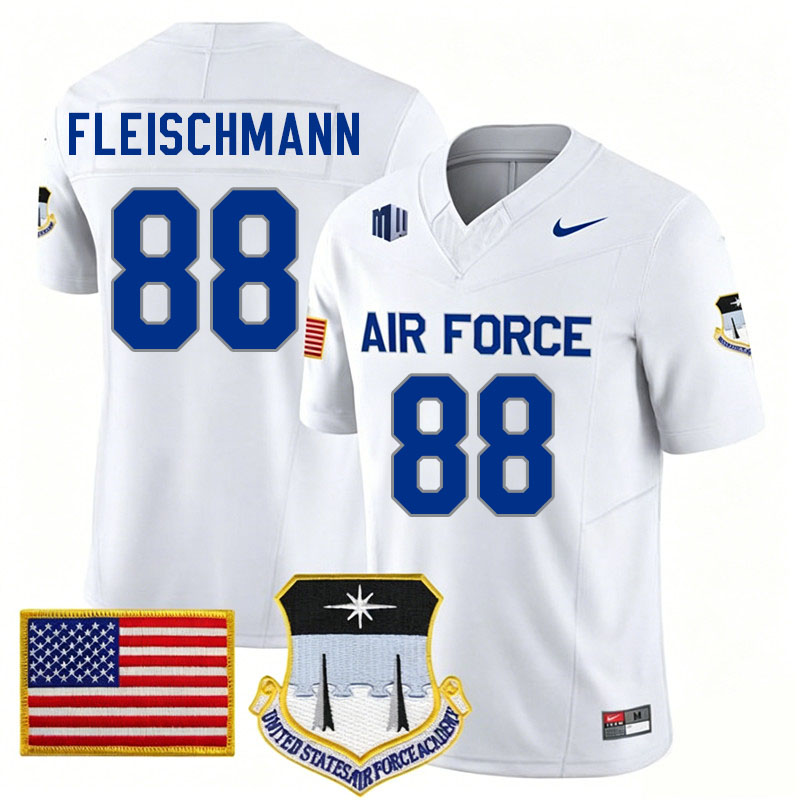 Air Force Falcons #88 Bruin Fleischmann College Football Jerseys,Uniforms-White